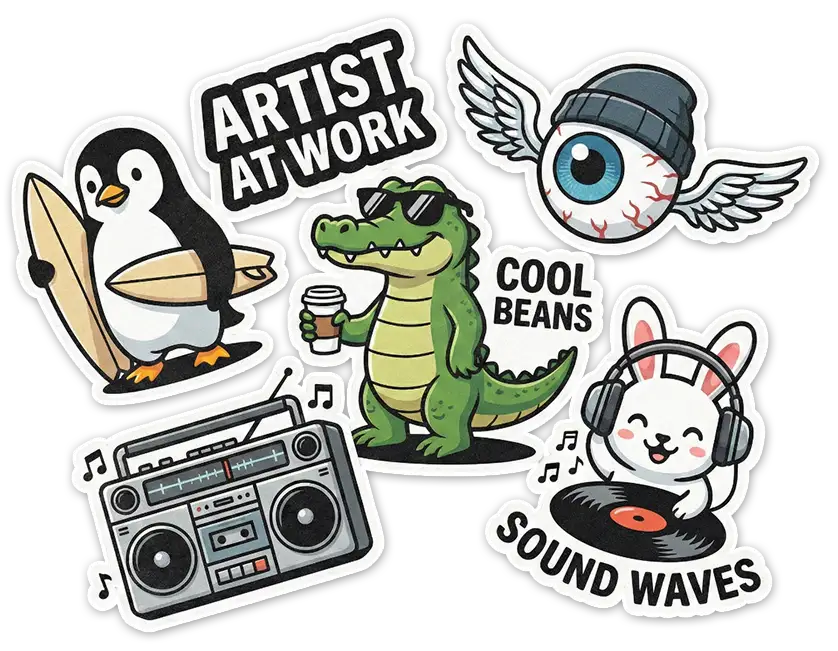 Wholesale Custom Die Cut Stickers Direct from China Factory